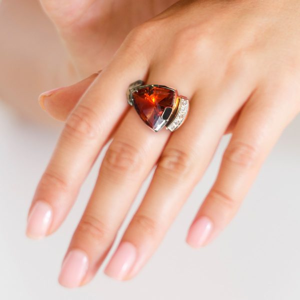 ring met madeira citrien
